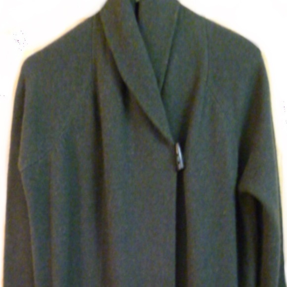 Adrienne Vittadini ⭐️ sweater coat ⭐️ loden green ⭐️ shawl collar ⭐️  size M ⭐️ - Picture 4 of 7